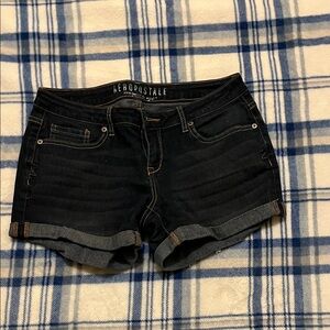 Aeropostale Women's Blue Dark WashDenim Jean Shorts